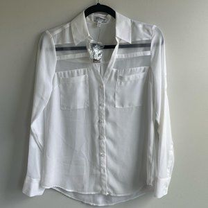 Express portofino shirt, NEW WITH TAGS, white, button up, size small